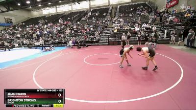 153 lbs Cons. Round 1 - Juan Marin, Wasatch High School vs Brighton Strong, Union