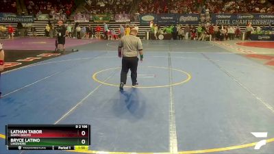 D 2 106 lbs Semifinal - Bryce Latino, Lakeshore vs Lathan Tabor, North DeSoto