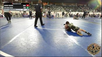 46 lbs 5th Place - Zerek Marin, Woodward Youth Wrestling vs Zayden Rios, Panhandle RTC