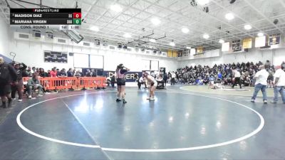 190 lbs Cons. Round 1 - Madison Diaz, San Clemente vs Mariana Virgen, Santiago/GG