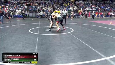 164 lbs Quarterfinal - Sergio Calleros, Beat The Streets Chicago-Midway vs Micah Stringini, The Law WC