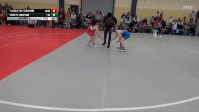 90 lbs Round 2 - Rhett Reuter, Evansville Wrestling Club vs Cable Schumann, Martin County Red Bulls