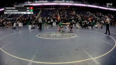 4A 113 lbs Cons. Round 3 - Landon Logan, A.L. Brown High School vs Jacob Pope, Topsail