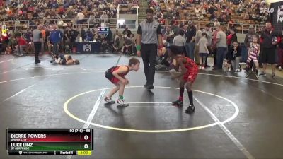 56 lbs Quarterfinal - Dierre Powers, Grove City vs Luke Linz, St Gertrude