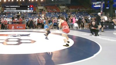 120 lbs Cons. Sub-quarters - Lilly Quintanilla, Wyoming vs Anica Barze, Minnesota
