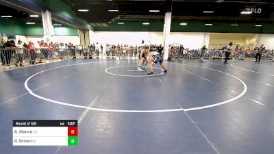 157 lbs Round Of 128 - Anthony Manno, CA vs Riley Brown, SC