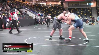 285 lbs Champ. Round 2 - Austin Kohlhofer, Army West Point vs Dan Conley, Columbia