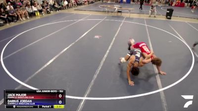 152 lbs Champ. Round 1 - Jack Major, Pinnacle Wrestling Club vs Darius Jordan, Guerrilla Wrestling Club