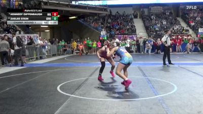 120 lbs Champ. Round 1 - Kennedy Diffenbaugh, Mulvane vs Zaelee Stein, Great Bend Wrestling Club
