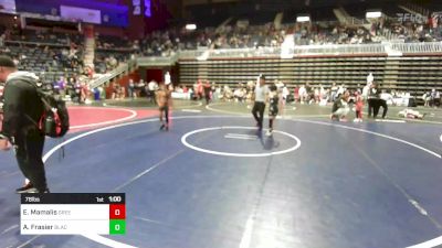 78 lbs Consolation - Aspen Frasier, Black Hills Academy vs Easton Mamalis, Green River Grapplers