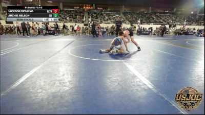 92 lbs Semifinal - Jackson DeSalvo, Baton Rouge Training Center (BRTC) vs Archie Nelson, N8