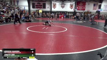 Round 1 - Addison Hanssen, Fort Madison Wrestling Club vs Jordyn Orr, Champions Wrestling Club
