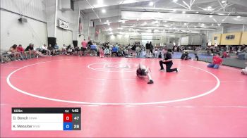 60 lbs Quarterfinal - Daxon Bench, South Hills Wrestling Academy vs Kitt Messiter, Mohawk Valley WC MS