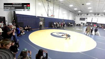 53 lbs Semifinal - Devynee Cruz, Pounders Wrestling Club vs Muhammad Mukhidinov, Savage House Wrestling Club