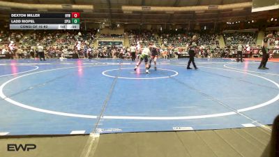 100 lbs Consi Of 16 #2 - Dexton Miller, Hannibal Youth Wrestling vs Ladd Riopel, Spearfish Wrestling