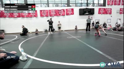 52-57 lbs Rr Rnd 2 - Avery Murray, El Reno Wrestling Club vs Piper Norrell, Prime Wrestling