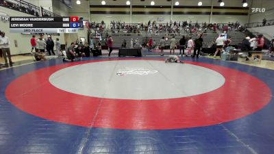 98 lbs 3rd Place - Jeremiah Vanderbush, Gamehouse Training Center vs Levi Moore, Roundtree Wrestling Academy