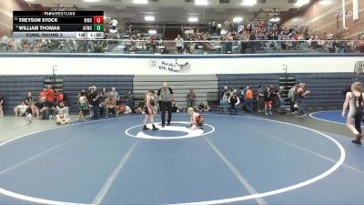 76 lbs Cons. Round 3 - William Thomas, Glenn Ferry Wrestling Club vs Treyson Stock, Warrior Wrestling Club