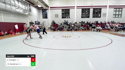 285 lbs Round Of 32 - Junior Creager, Calvary Day School vs Grant Goodman, Bethlehem Christian