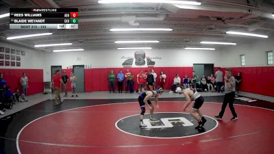 133 lbs Cons. Round 2 - Rees Williams, Albert Gallatin Hs vs Blaide Weyandt, Claysburg Kimmel Hs