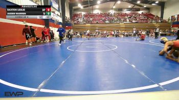 132 lbs Consi Of 4 - Daxton Leslie, Sapulpa vs Jaiden Warren, Tulsa Union