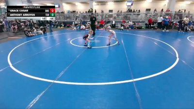 46 lbs Cons. Round 2 - Anthony Arroyos, Takedown Elite Wrestling vs Grace Cogar, Spartan Mat Club