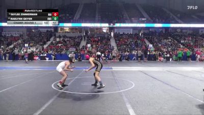 85 lbs Champ. Round 1 - Taylee Zimmerman, Maize vs RaeLynn Geyer, Hays Wrestling Club