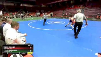 132 lbs D1 - Semi-finals (fri 7:30pm.) - Adam Canner, Kaukauna vs Cole Sarbacker, Stoughton