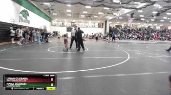 50 lbs Cons. Semi - Uriah Guebara, Maize Wrestling Club vs Nara Jackson, Lawrence Elite