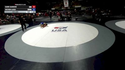 100 lbs Cade Garzon, IEWA - Inland Empire Wrestling Association vs Victor Lugo, SDIKWA - San Diego-Imperial Kids Wrestling Association