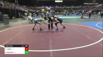 116 lbs Semifinal - Loretta Lopez, Elk Grove WC vs Salyna Shotwell, Ford Dyansty WC