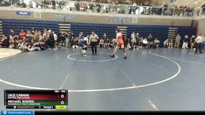 182 lbs Round 1 - Jace Cabana, Owyhee High School vs Michael Bowen, Grangeville Youth Wrestling