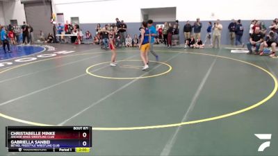 110 lbs Round 2 - Gabriella Sanbei, Bethel Freestyle Wrestling Club vs Christabelle Minke, Anchor Kings Wrestling Club