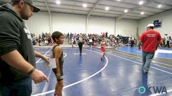 67 lbs Round Of 16 - Luke Brant, Caney Valley Wrestling vs Austyn Harry, Wyandotte Youth Wrestling