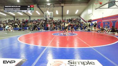 126 lbs Consi Of 4 - Tristan McClellan, Tulsa Union Girls vs Mackenzie Flores, Sand Springs JH (SS)