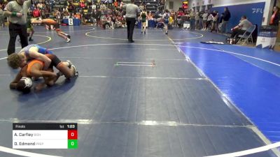 115 lbs Final - Austin Carfley, Bishop McCort vs Davion Edmond, Prep