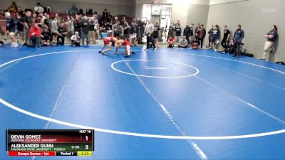 133 lbs Champ. Round 1 - Devin Gomez, Western Colorado University vs Aleksander Gunn, Colorado State University - Pueblo