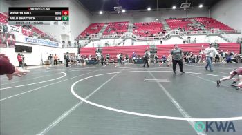 46 lbs Quarterfinal - Weston Hall, Rough Riders vs Arlo Shattuck, Harrah Little League Wrestling