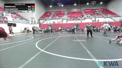 46 lbs Quarterfinal - Weston Hall, Rough Riders vs Arlo Shattuck, Harrah Little League Wrestling