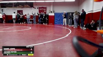 215 lbs Champ. Round 2 - Hayden Dwyer, SHELBYVILLE vs Daniel Jones, Franklin Central Wrestling Club