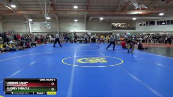 110 lbs 7th Place Match - Audrey Miracle, Clyde vs London Gandy, Homewood Flossmoor