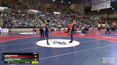 4A 144 lbs Quarterfinal - Carter Bittle, Robinson vs Maverick Woods, Mountain View