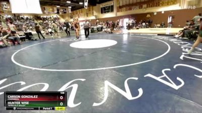 138 lbs Cons. Round 1 - Hunter Wise, Temecula Valley vs Carson Gonzalez, Chaparral