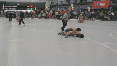 126 lbs Cons. Semis - Rodolfo Rojas, Team Tulsa Wrestling Club vs Eli Mendoza, Gilroy Hawks