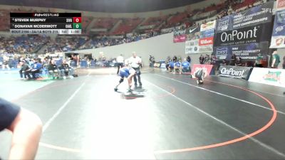 2A/1A Boys 215 Cons. Semi - Donavan McDermott, Oakland Boys vs Steven Murphy, Siletz Valley Boys