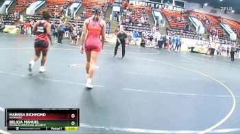 155 lbs Quarterfinal - Belicia Manuel, Michigan Wrestling Academy vs Marissa Richmond, Plymouth