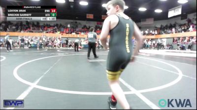 105 lbs Semifinal - Brantley Starks, Tecumseh Youth Wrestling vs Santana Hernandez, Lone Grove Takedown Club