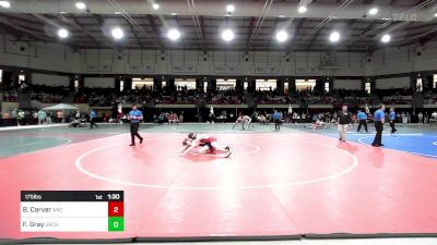 175 lbs Round Of 64 - Brady Carver, Academy Of The New Church vs Finnegan Gray, Grace Christian