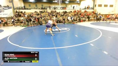 184 lbs Cons. Round 1 - Sean King, Wheaton College vs Alex Watson, Loras