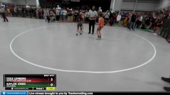 88 lbs Champ. Round 2 - Cole Lemberg, Demolition Wrestling Club vs Kaylor Jones, Oklahoma